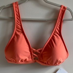 VYB Deep Plunge Front Crisscross Bikini Top, XL